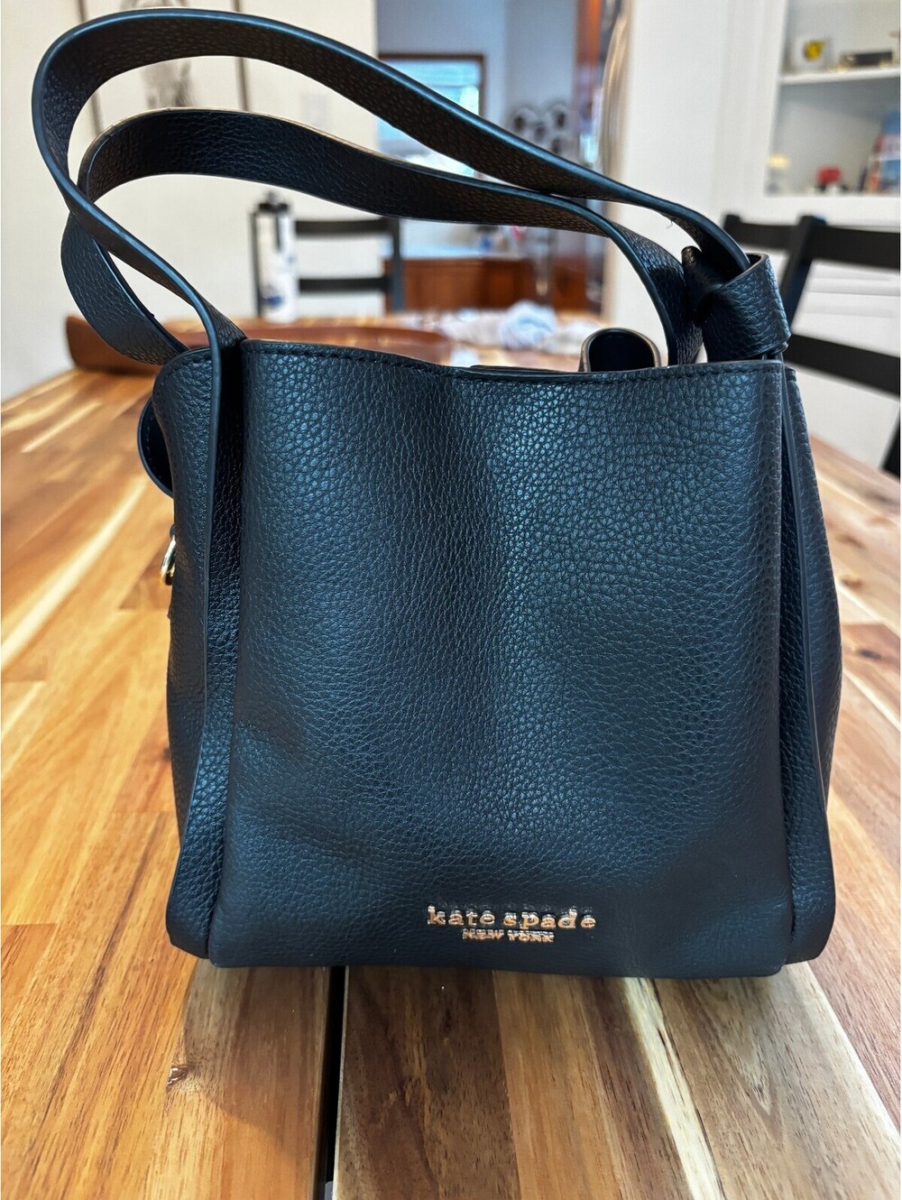Kate Spade New York Black Pebbled Leather Shoulder Bag (2020)